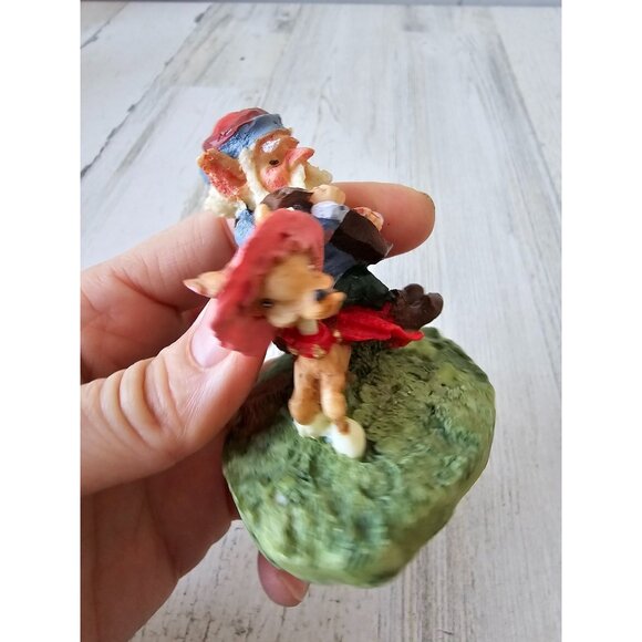 Brinnco elf reindeer figurine village‎ Xmas decor banjo singing music - Picture 4 of 8